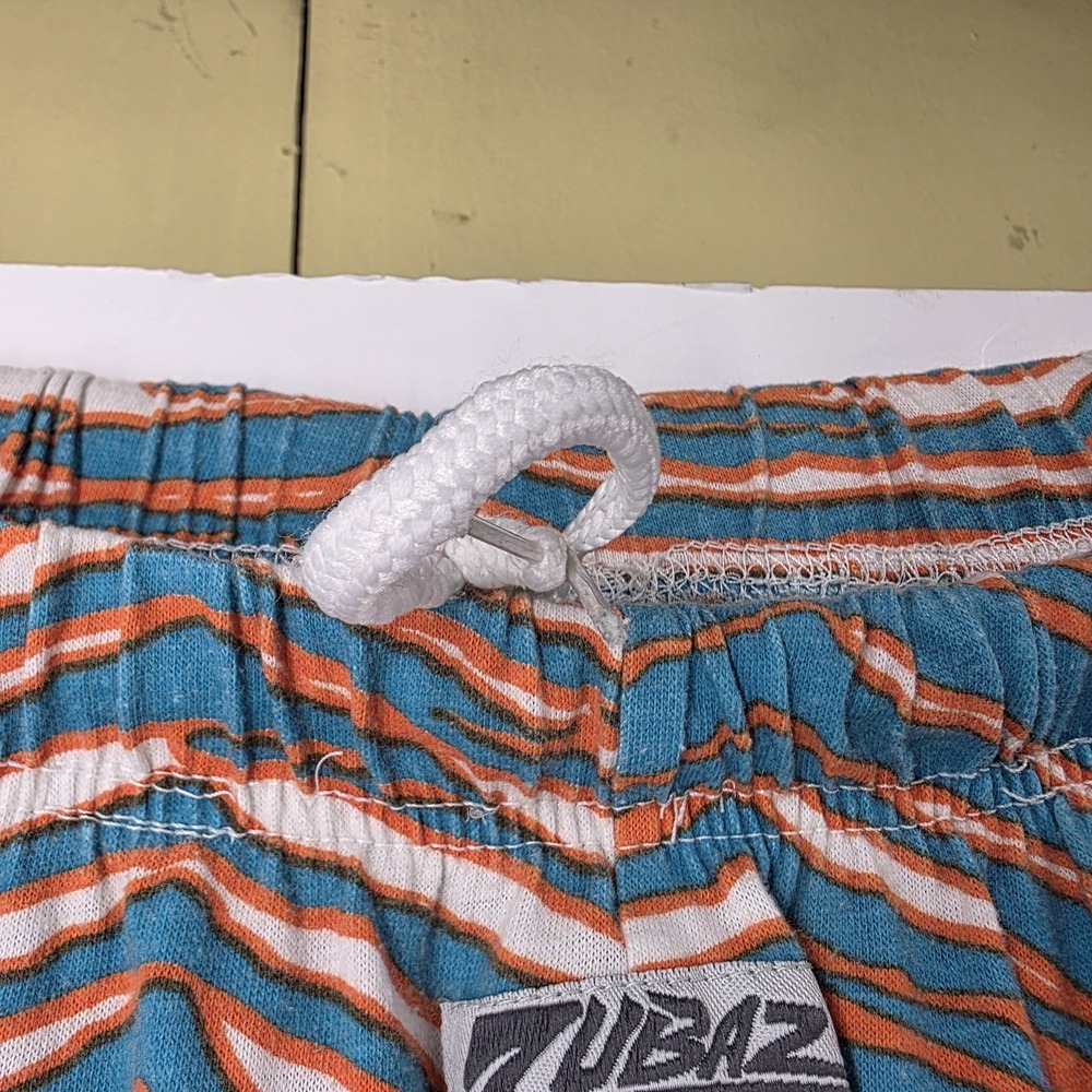 Vintage Miami Dolphins Zubaz Men's XL Pants NFL Zebra Stripes Drawstring USA - Picture 6 of 13